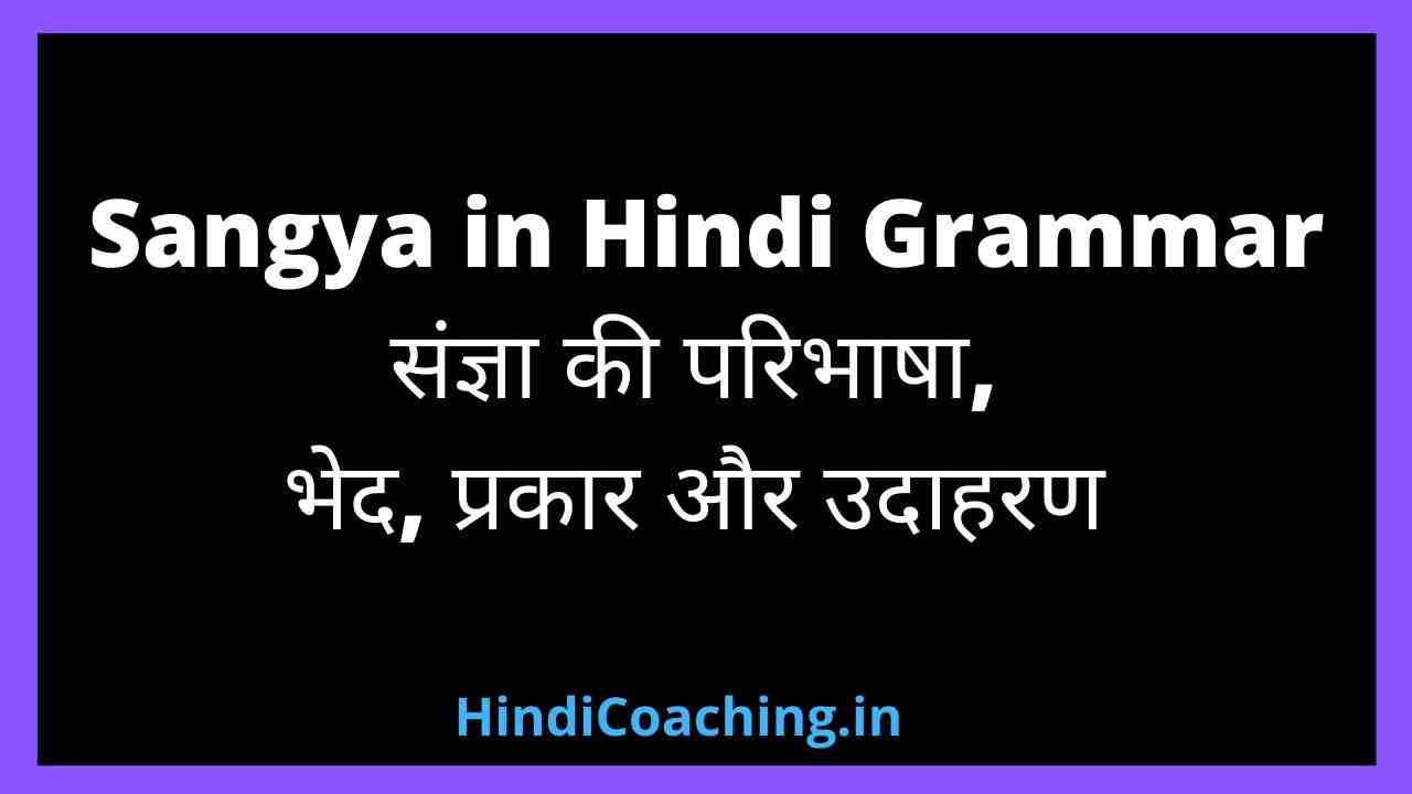 Sangya in hindi grammar